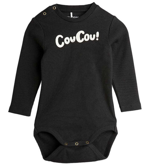 Mini Rodini Body l/æ - Rib - Coucou - Sort Mini Rodini Body l/æ - Rib - Coucou - Sort