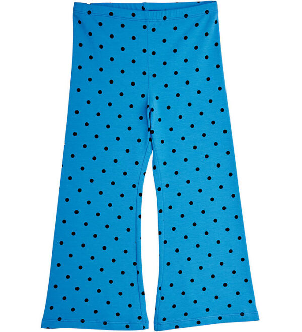 Mini Rodini Bukser - Flared - Polka Dots - Blå