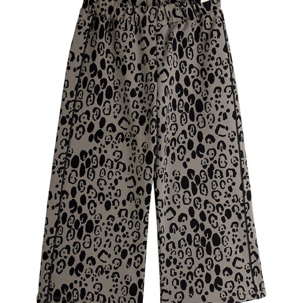 Mini Rodini Bukser - Leopard - Grå