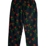 Mini Rodini Bukser - Sort m. Tyttebær