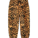 Mini Rodini Fleecebukser - Leopard - Beige