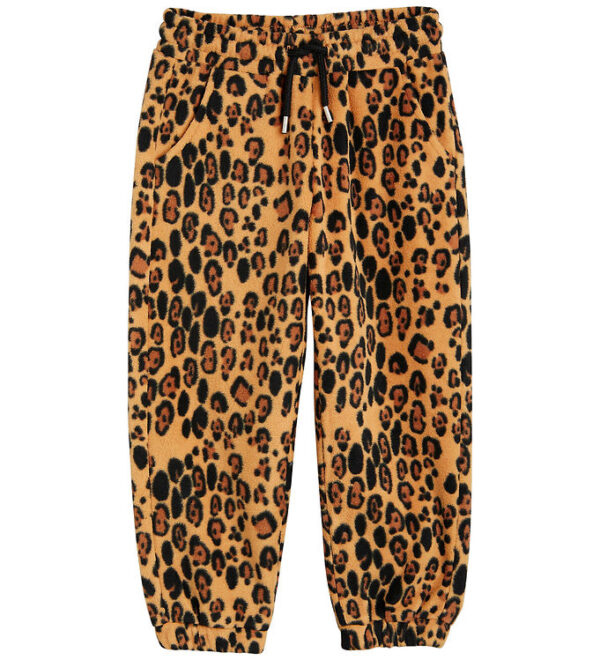 Mini Rodini Fleecebukser - Leopard - Beige