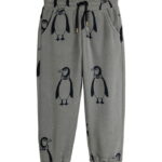 Mini Rodini Fleecebukser - Penguin - Grå