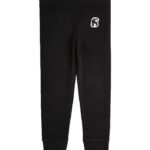 Mini Rodini Fleecebukser - Sort m. Panter