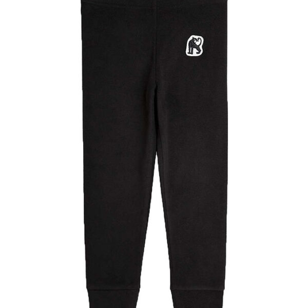Mini Rodini Fleecebukser - Sort m. Panter Mini Rodini Fleecebukser - Sort m. Panter