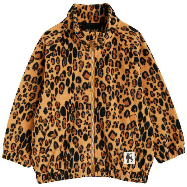 Mini Rodini Fleecejakke - Leopard - Beige Mini Rodini Fleecejakke - Leopard - Beige