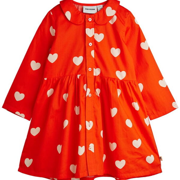 Mini Rodini Kjole - Hearts - Rød