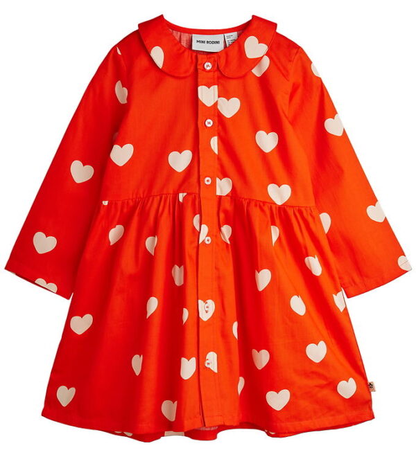 Mini Rodini Kjole - Hearts - Rød