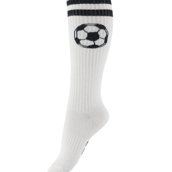 Mini Rodini Knæstrømper - Football - Off-white