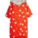 Mini Rodini Kørepose - Quilted - Hearts - 80 cm - Rød