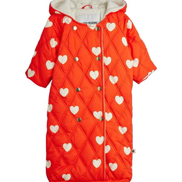 Mini Rodini Kørepose - Quilted - Hearts - 80 cm - Rød Mini Rodini Kørepose - Quilted - Hearts - 80 cm - Rød