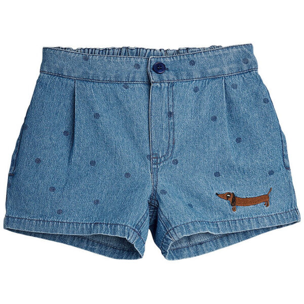 Mini Rodini Shorts - Denim Dots - Blå