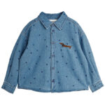 Mini Rodini Skjorte - Denim Dots - Blå