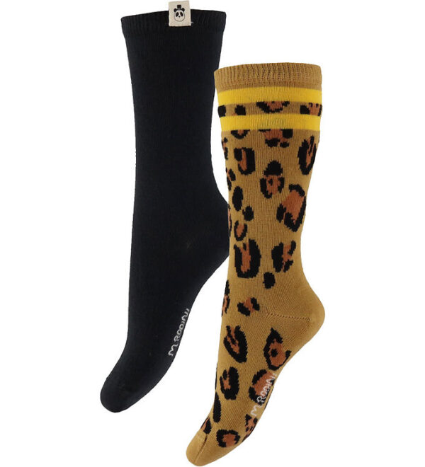 Mini Rodini Strømper - 2-pak - Basic Leopard - Multi
