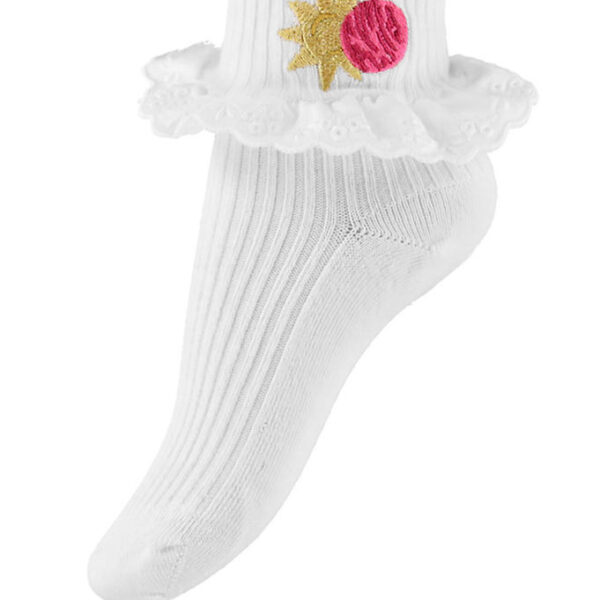 Mini Rodini Strømper - Space Lace - Off-white