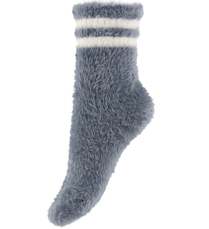 Mini Rodini Strømper - Stripe Fluffy - Grå