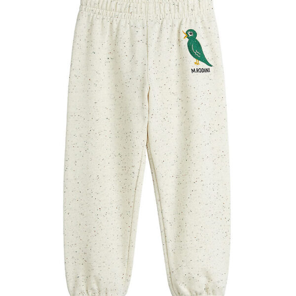 Mini Rodini Sweatpants - Crememeleret m. Fugl