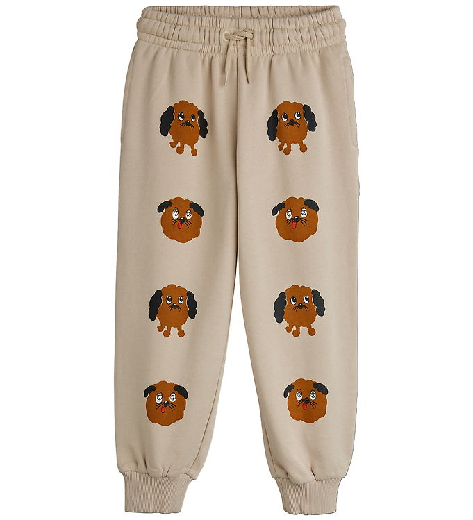 Mini Rodini Sweatpants - Doggies - Beige Mini Rodini Sweatpants - Doggies - Beige