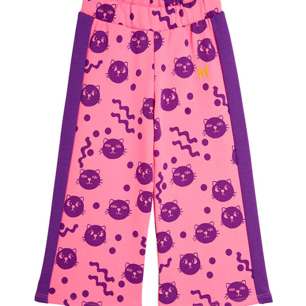 Mini Rodini Sweatpants - Squiggly Cats - Pink