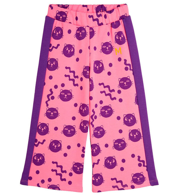 Mini Rodini Sweatpants - Squiggly Cats - Pink