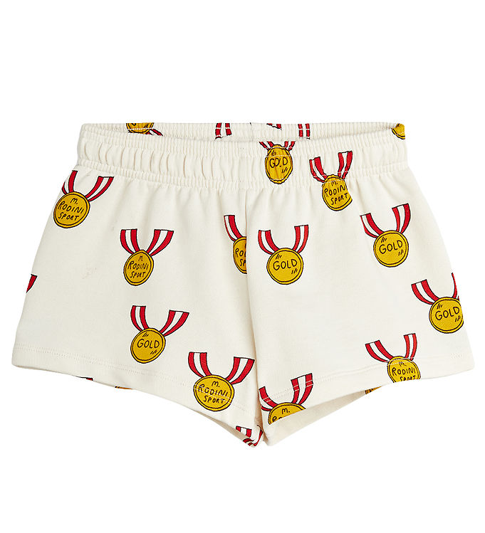Mini Rodini Sweatshorts - Medals - Beige Mini Rodini Sweatshorts - Medals - Beige