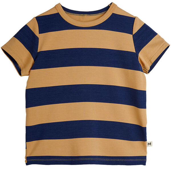 Mini Rodini T-shirt - Beige/Navystribet