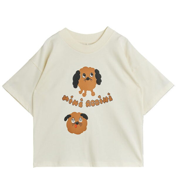 Mini Rodini T-shirt - Doggies - Offwhite