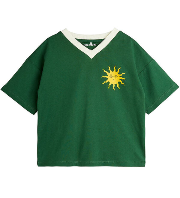 Mini Rodini T-shirt - Grøn m. Sol Mini Rodini T-shirt - Grøn m. Sol