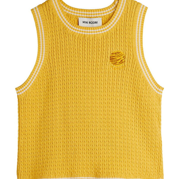 Mini Rodini Tanktop - Strik - Gul
