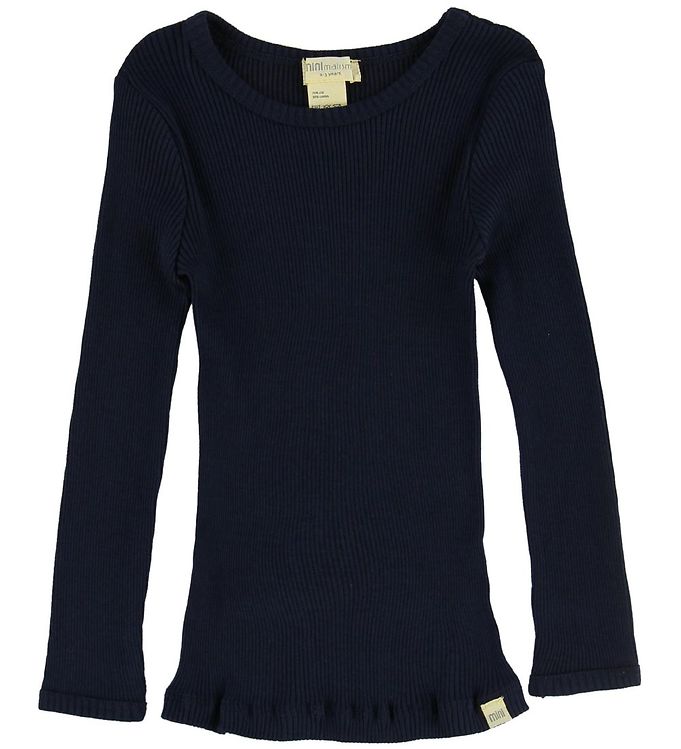 Minimalisma Bluse - Bergen - Silke/Bomuld - Dark Blue Minimalisma Bluse - Bergen - Silke/Bomuld - Dark Blue