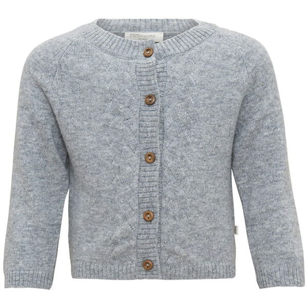 Minimalisma Cardigan - Inka - Uld- Gråmeleret