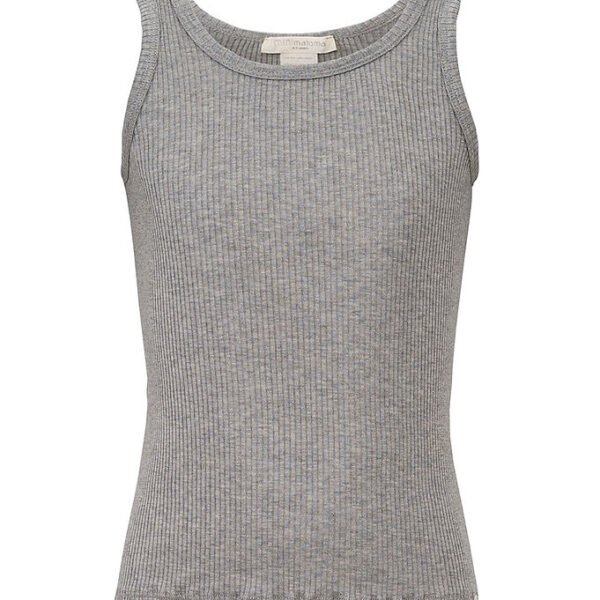 Minimalisma Top - Rib - Silke/Bomuld - Billund - Grey Melange Minimalisma Top - Rib - Silke/Bomuld - Billund - Grey Melange
