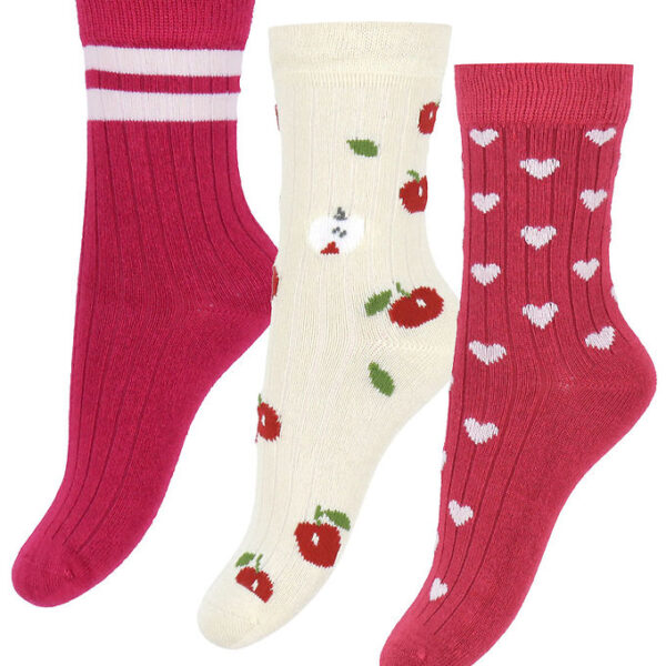 Minipop Strømper - Bambus - 3-pak - Chili Pepper