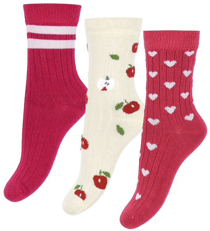 Minipop Strømper - Bambus - 3-pak - Chili Pepper