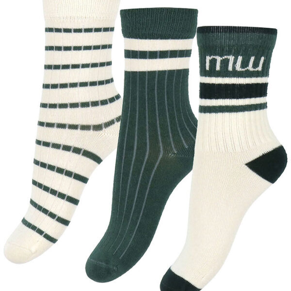 Minipop Strømper - Bambus - 3-pak - Emerald Green