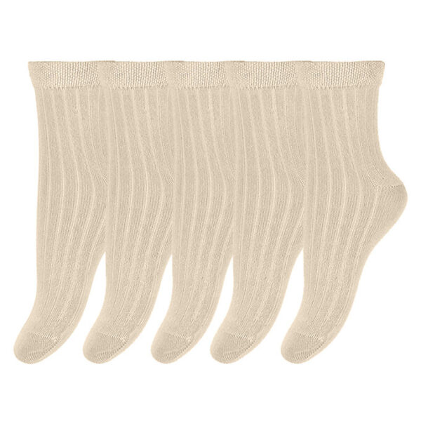 Minipop Strømper - Bambus - 5-pak - Off White
