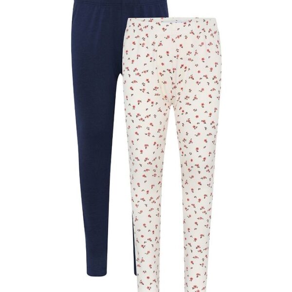 Minymo Leggings - 2-Pak - Offwhite/Navy