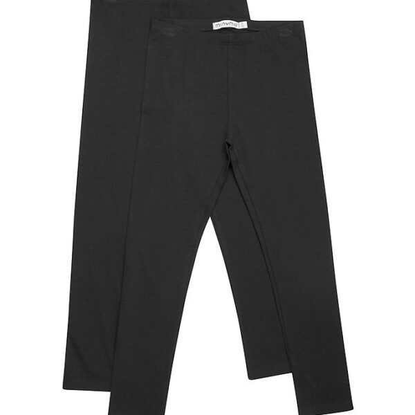 Minymo Leggings - 2-pak - Anthracite Black