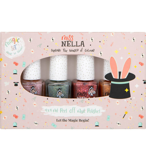 Miss Nella Neglelak - 4-pak - Pink & Green