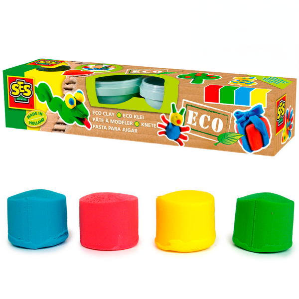 Modellervoks - 4 x 90 gram - Basisfarver