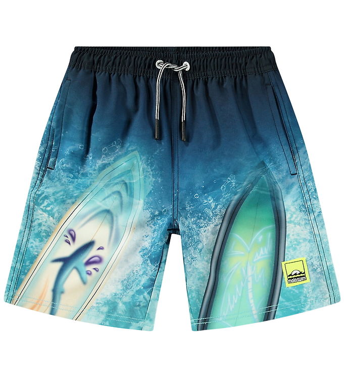 Molo Badeshorts - UV50+ - Nilson - Surf Art Blue Chill Molo Badeshorts - UV50+ - Nilson - Surf Art Blue Chill