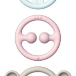 Moluk | Bideringe i silikone - Pastelfarver, 3 stk.