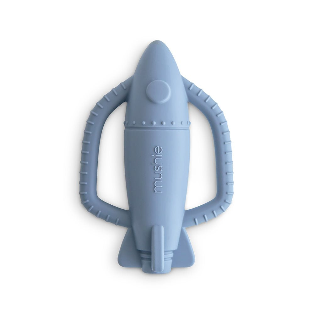 Mushie Rocket Rattle Teether - Tradewinds Mushie Rocket Rattle Teether - Tradewinds