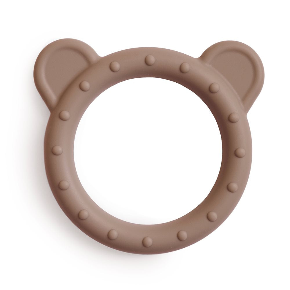 Mushie Teether Bear - Natural
