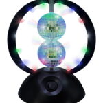 Music Diskokugle - Rotating Double Mirror Balls
