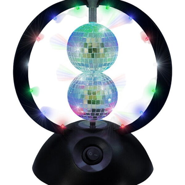 Music Diskokugle - Rotating Double Mirror Balls