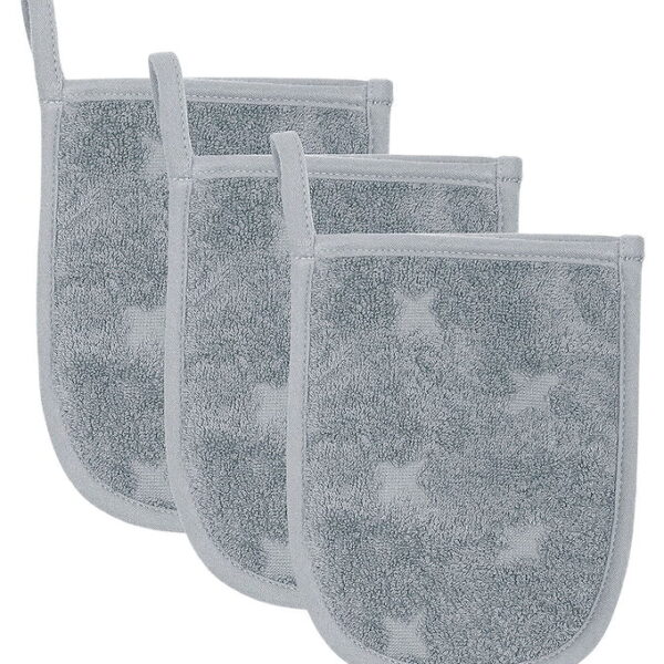Müsli Badehandsker - 3-pak - 14x18 cm - Jasmin Blue Müsli Badehandsker - 3-pak - 14x18 cm - Jasmin Blue