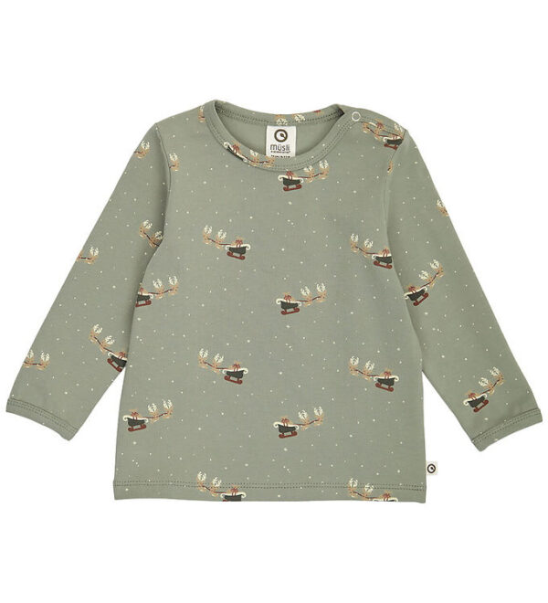 Müsli Bluse - Christmas - Shadow/Deep Green/Balsam Cream