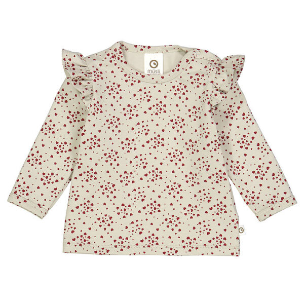Müsli Bluse - Love Frill - Soft Green/Cabernet
