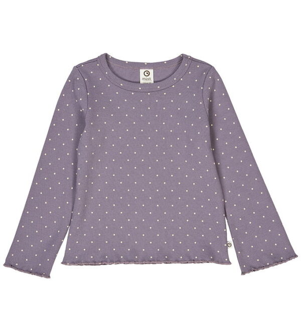 Müsli Bluse - Rib - Dot - Lilac Fog/Oak
